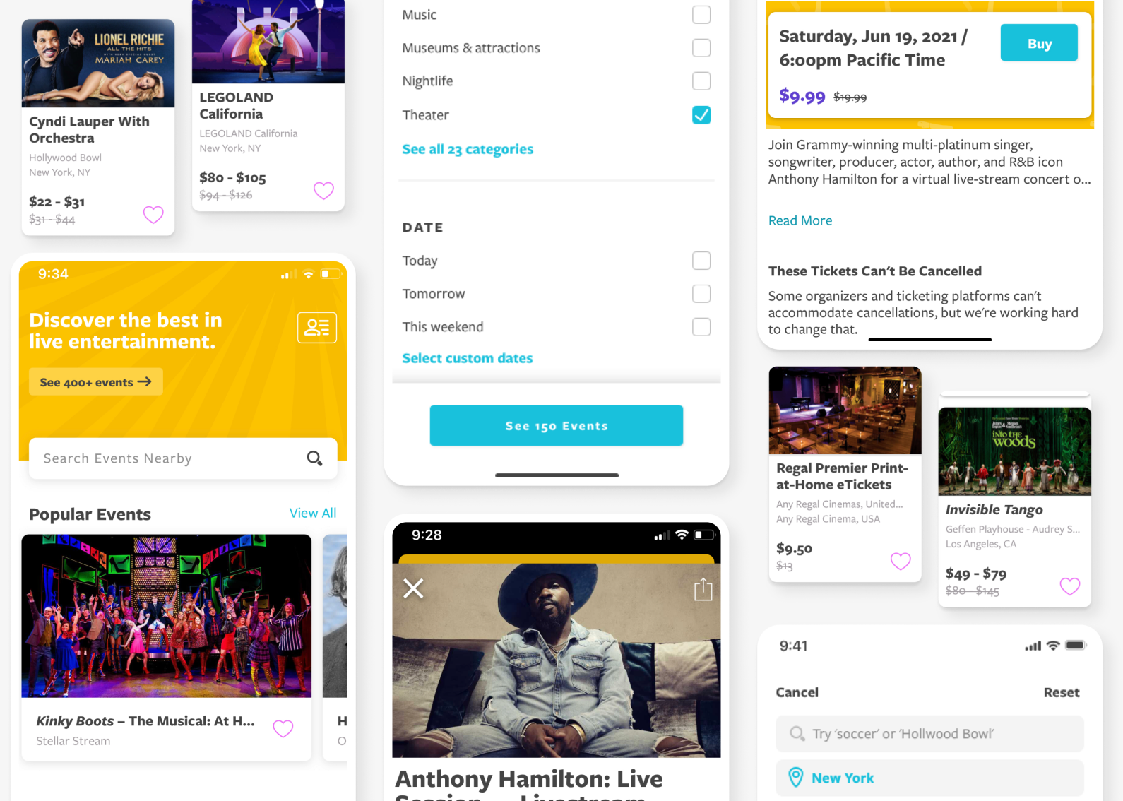 Goldstar event listings