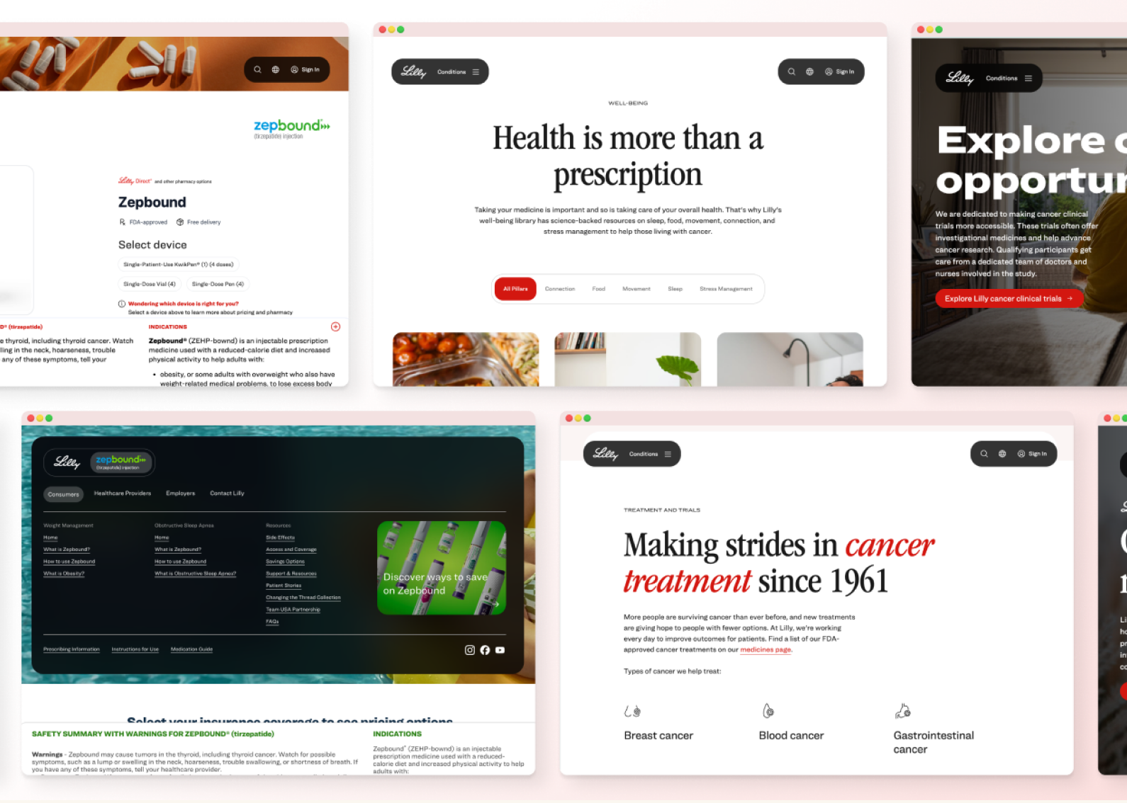 Lilly desktop screens