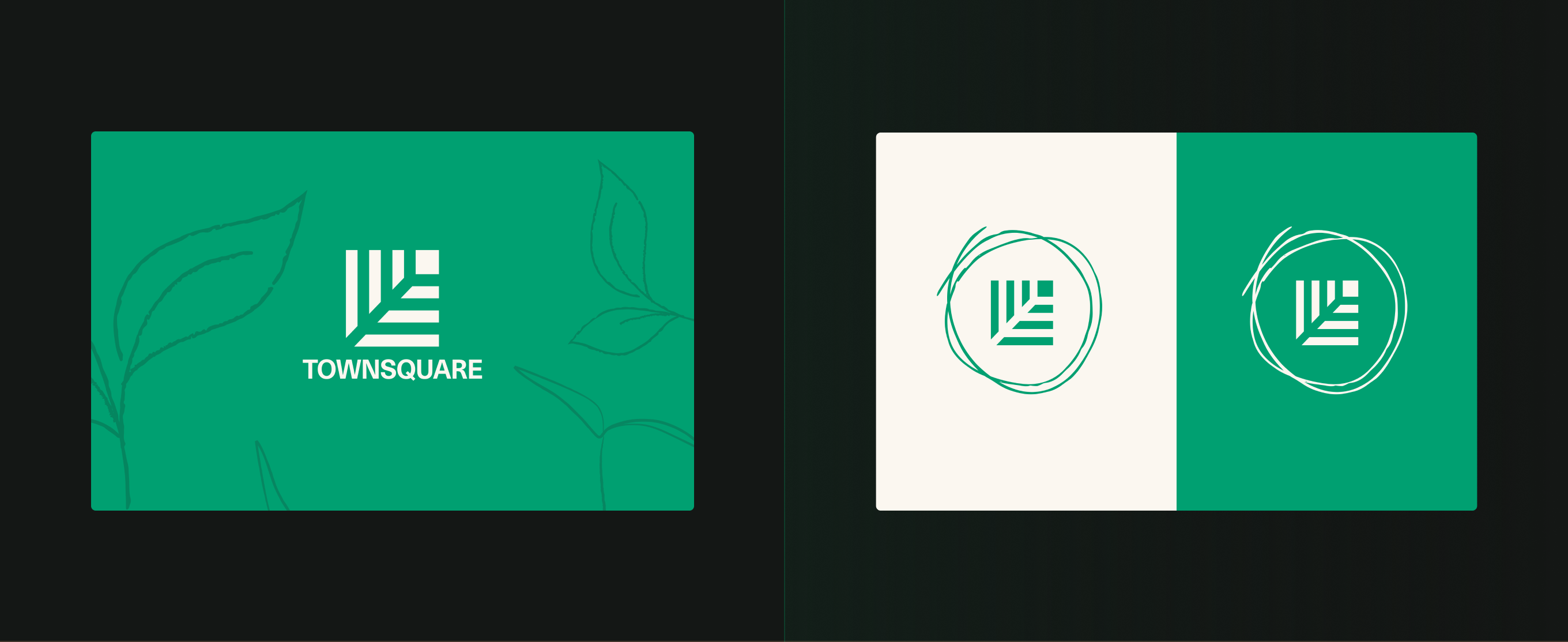 Townsquare brand identity and logo variations