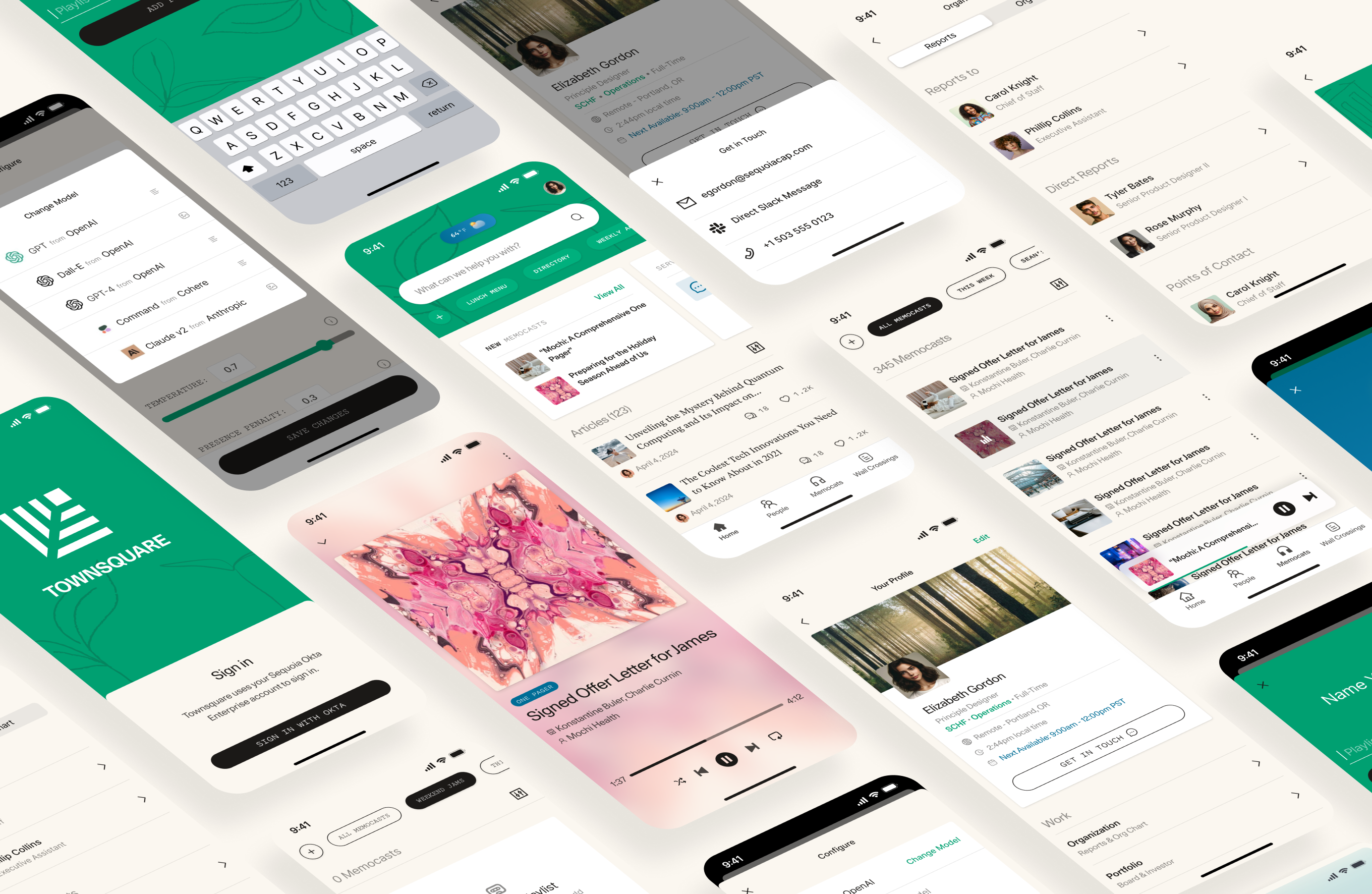 Townsquare mobile app screens