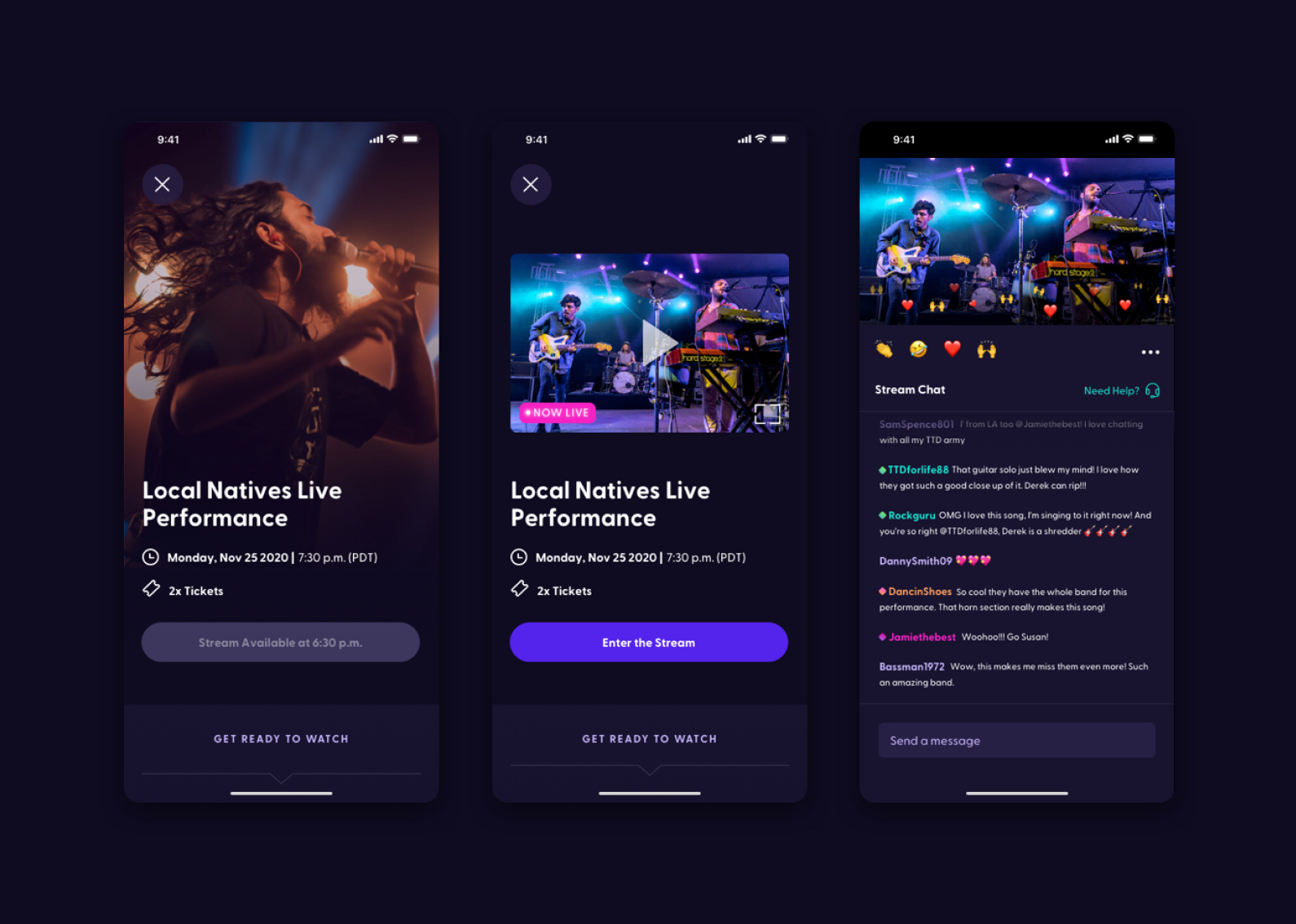 Stellar live event streaming experience